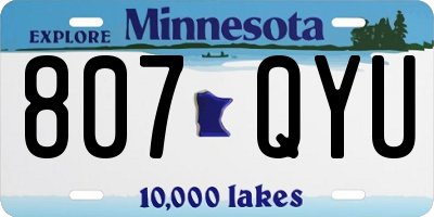 MN license plate 807QYU