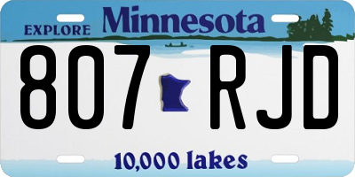 MN license plate 807RJD