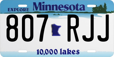 MN license plate 807RJJ