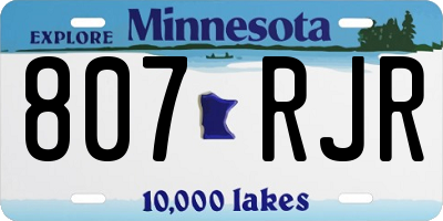 MN license plate 807RJR