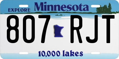 MN license plate 807RJT