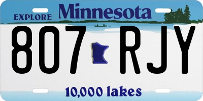 MN license plate 807RJY