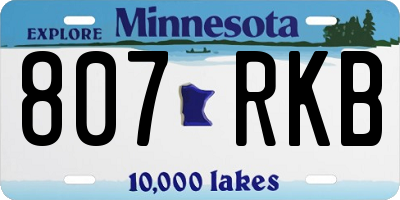 MN license plate 807RKB