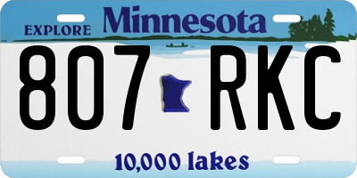 MN license plate 807RKC