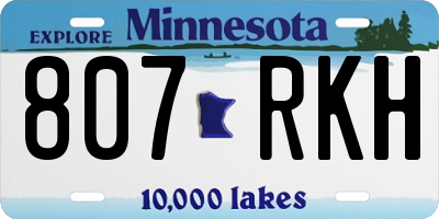 MN license plate 807RKH