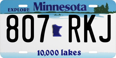 MN license plate 807RKJ