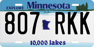 MN license plate 807RKK