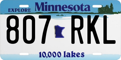 MN license plate 807RKL