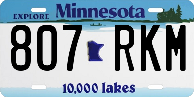 MN license plate 807RKM