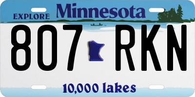 MN license plate 807RKN