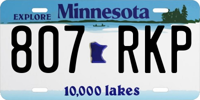 MN license plate 807RKP