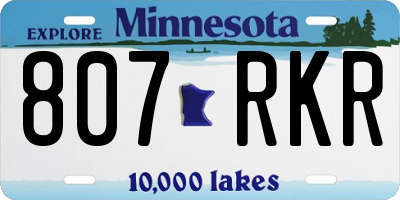 MN license plate 807RKR