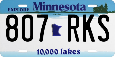 MN license plate 807RKS