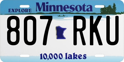 MN license plate 807RKU