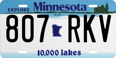 MN license plate 807RKV