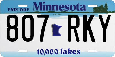 MN license plate 807RKY
