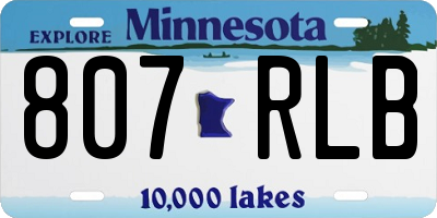MN license plate 807RLB