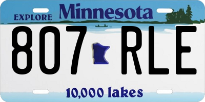 MN license plate 807RLE