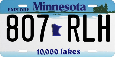 MN license plate 807RLH