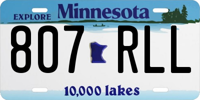 MN license plate 807RLL