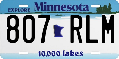 MN license plate 807RLM