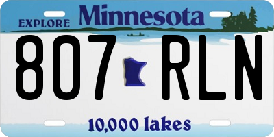 MN license plate 807RLN