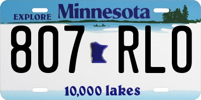 MN license plate 807RLO