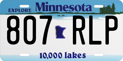 MN license plate 807RLP