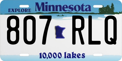 MN license plate 807RLQ