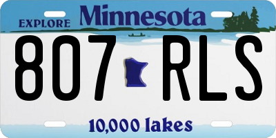 MN license plate 807RLS