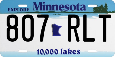 MN license plate 807RLT
