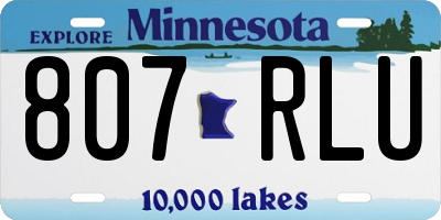 MN license plate 807RLU
