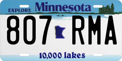 MN license plate 807RMA