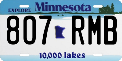 MN license plate 807RMB