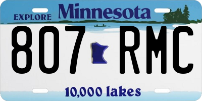 MN license plate 807RMC
