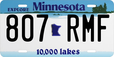MN license plate 807RMF