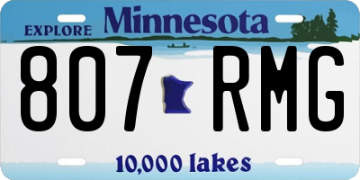 MN license plate 807RMG