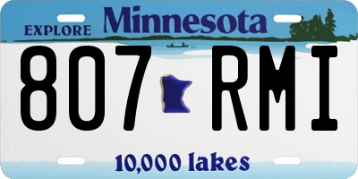 MN license plate 807RMI