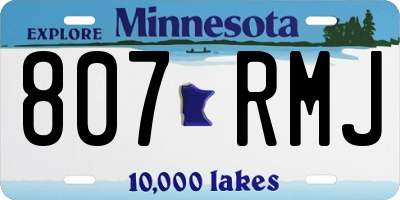 MN license plate 807RMJ