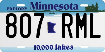 MN license plate 807RML