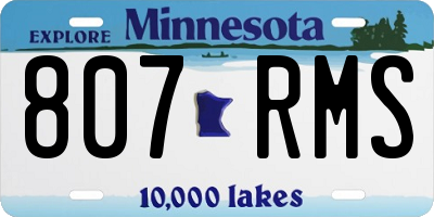 MN license plate 807RMS