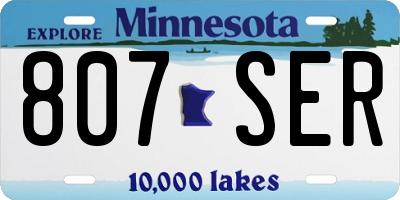 MN license plate 807SER