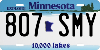 MN license plate 807SMY