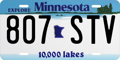 MN license plate 807STV