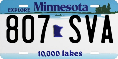 MN license plate 807SVA