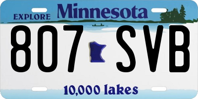 MN license plate 807SVB
