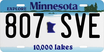 MN license plate 807SVE