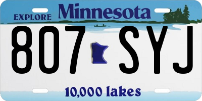 MN license plate 807SYJ