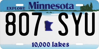 MN license plate 807SYU