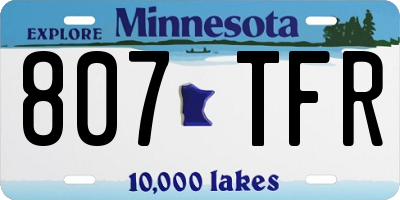 MN license plate 807TFR